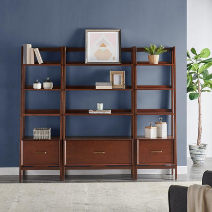 Crosley Furniture - Landon 3 Piece Etagere Set Mahogany - Large Etagere, 2 Small Etageres - KF13040MA veiw 4