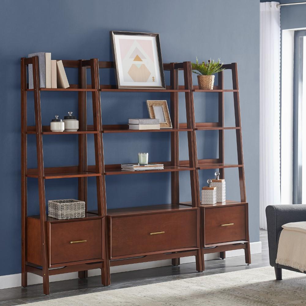 Crosley Furniture - Landon 3 Piece Etagere Set Mahogany - Large Etagere, 2 Small Etageres - KF13040MA veiw 5