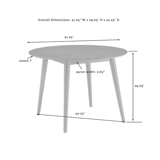 Crosley Furniture - Landon Round Dining Table Mahogany - CF2009-MA veiw 3