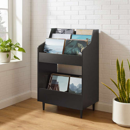 Crosley Furniture - Liam Record Storage Stand Black - CF1123-BK veiw 1