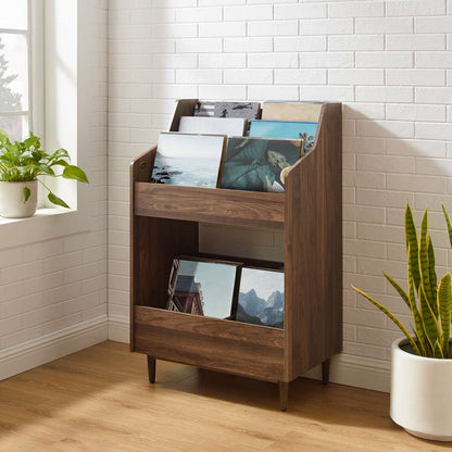 Crosley Furniture - Liam Record Storage Stand Walnut - CF1123-WA veiw 1