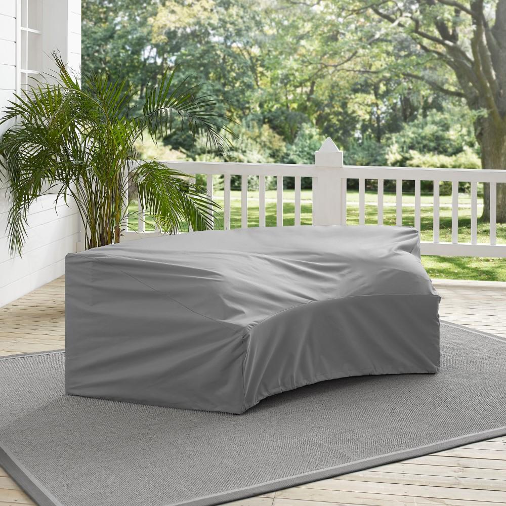 Crosley Furniture - Outdoor Catalina Round Sectional Furniture Cover Gray - CO7505-GY veiw 4