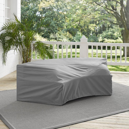 Crosley Furniture - Outdoor Catalina Round Sectional Furniture Cover Gray - CO7505-GY veiw 4