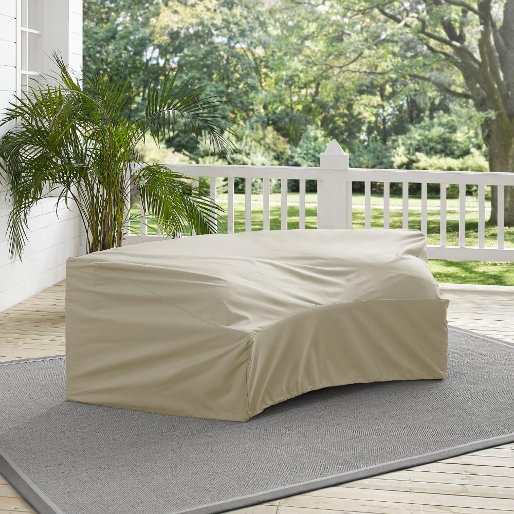 Crosley Furniture - Outdoor Catalina Round Sectional Furniture Cover Tan - CO7505-TA veiw 4