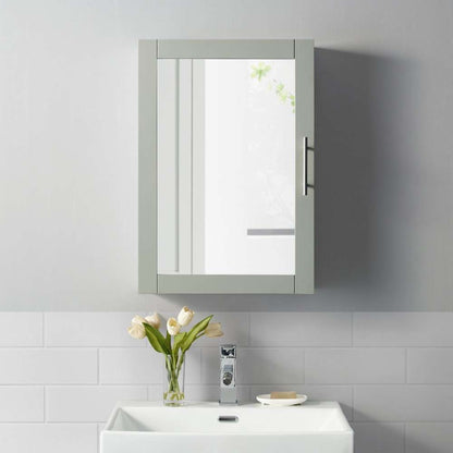 Crosley Furniture - Savannah Mirrored Wall Cabinet Gray - CF7028-GY veiw 2