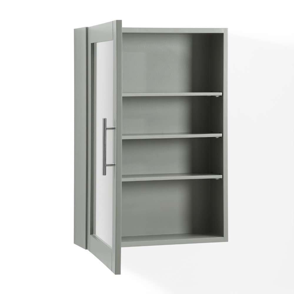 Crosley Furniture - Savannah Mirrored Wall Cabinet Gray - CF7028-GY veiw 8
