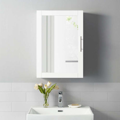 Crosley Furniture - Savannah Mirrored Wall Cabinet White - CF7028-WH veiw 2