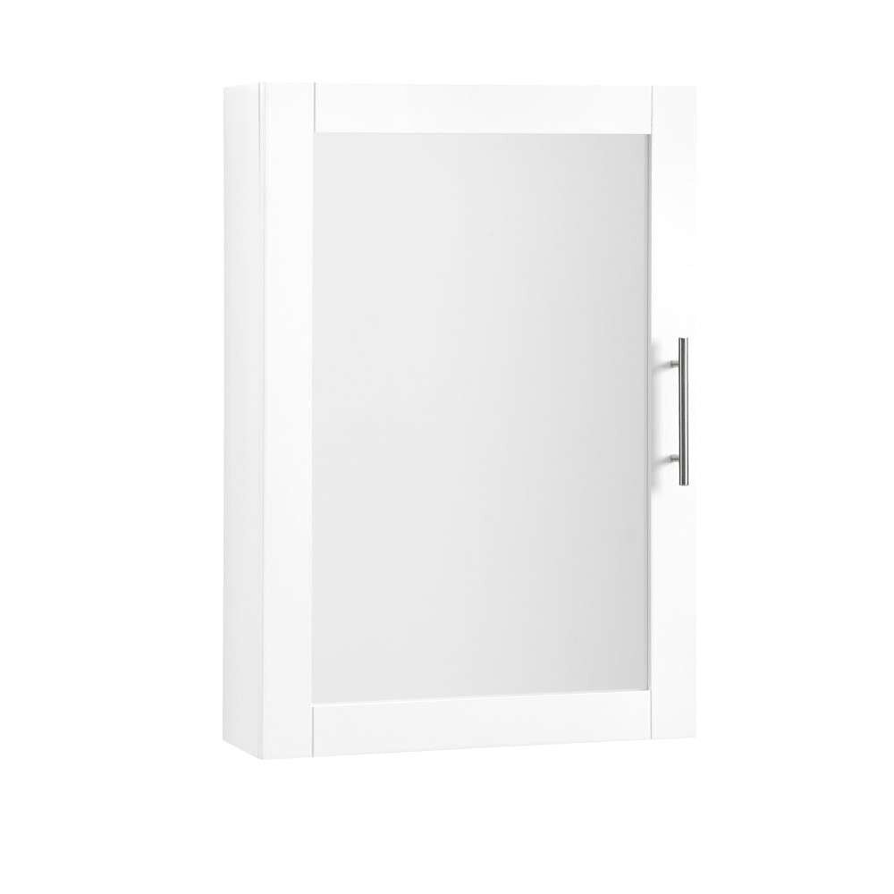 Crosley Furniture - Savannah Mirrored Wall Cabinet White - CF7028-WH veiw 4