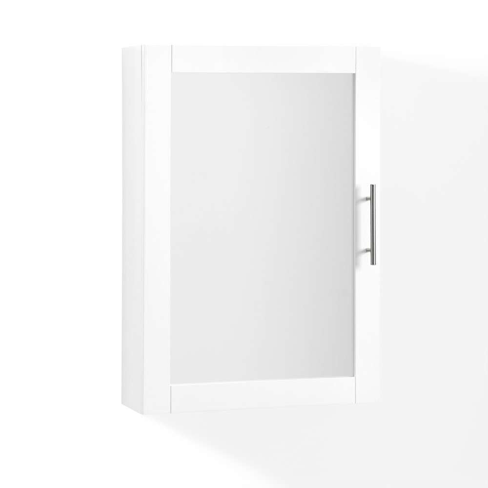 Crosley Furniture - Savannah Mirrored Wall Cabinet White - CF7028-WH veiw 6