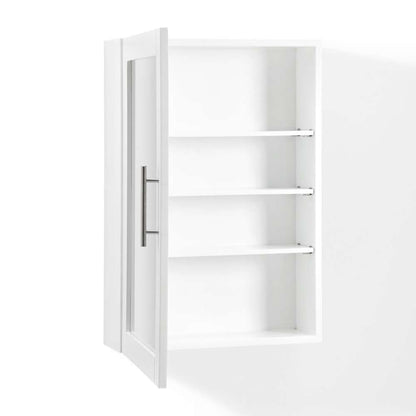 Crosley Furniture - Savannah Mirrored Wall Cabinet White - CF7028-WH veiw 8
