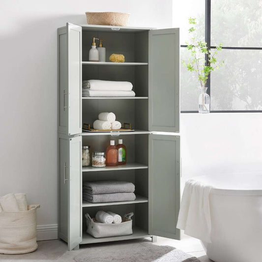Crosley Furniture - Savannah Tall Pantry Gray - CF3115-GY veiw 2