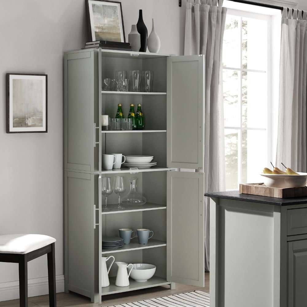Crosley Furniture - Savannah Tall Pantry Gray - CF3115-GY veiw 5