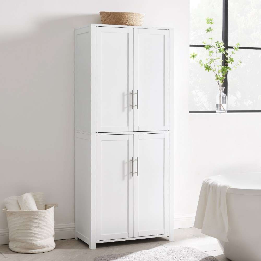 Crosley Furniture - Savannah Tall Pantry White - CF3115-WH veiw 1