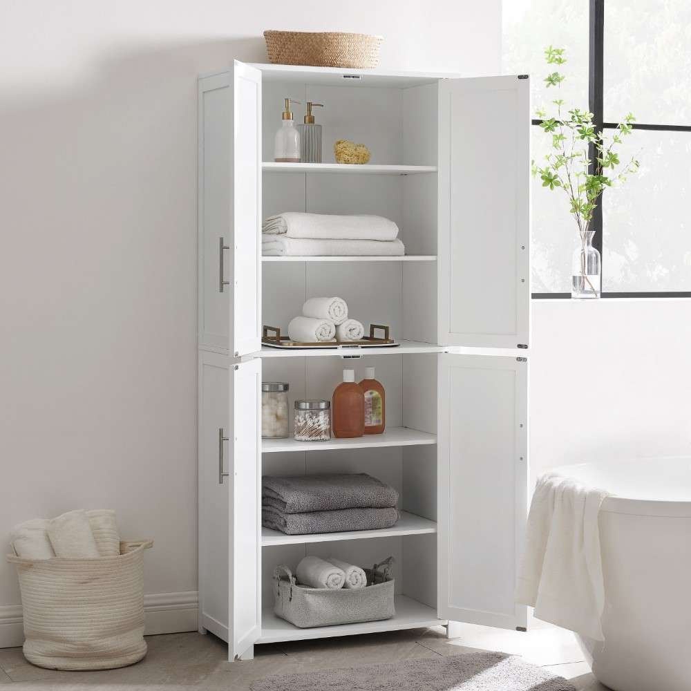 Crosley Furniture - Savannah Tall Pantry White - CF3115-WH veiw 2