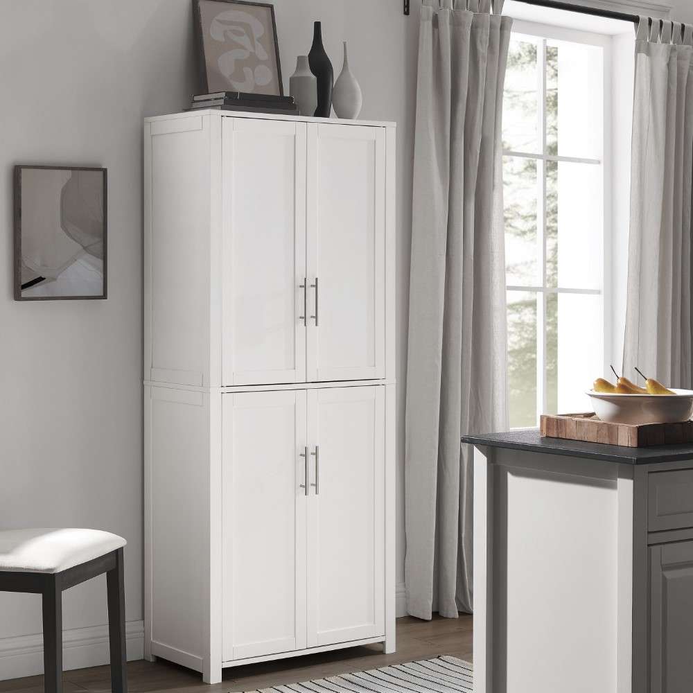 Crosley Furniture - Savannah Tall Pantry White - CF3115-WH veiw 4