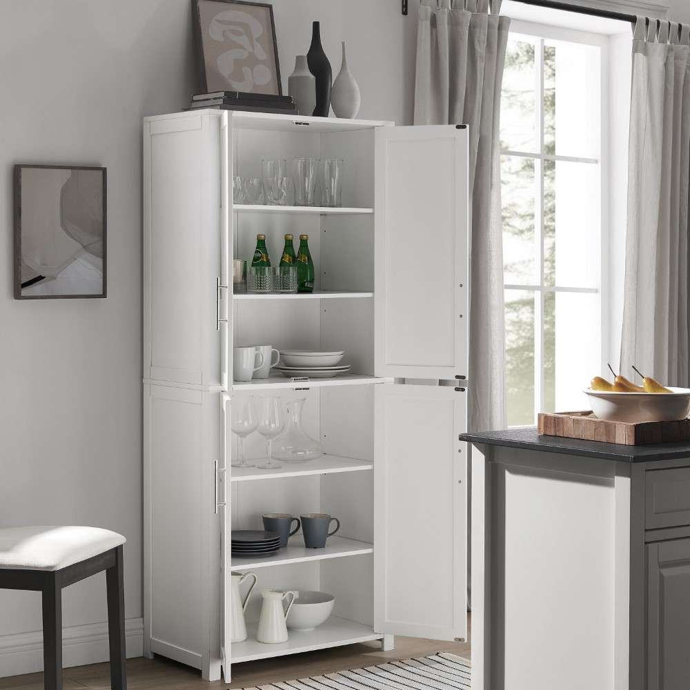 Crosley Furniture - Savannah Tall Pantry White - CF3115-WH veiw 5