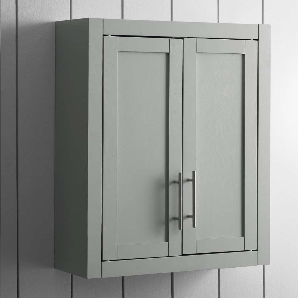 Crosley Furniture - Savannah Wall Cabinet Gray - CF7027-GY veiw 1