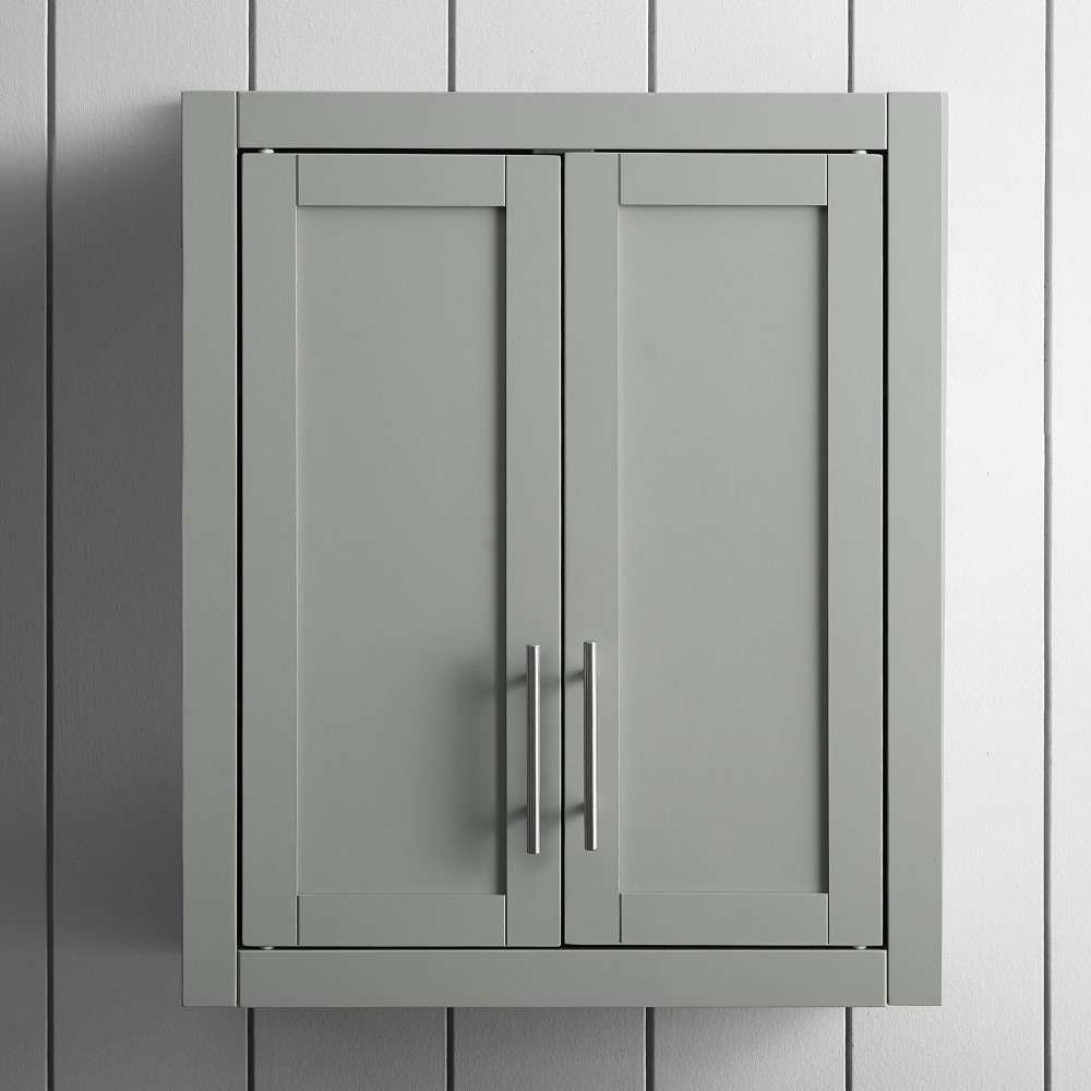 Crosley Furniture - Savannah Wall Cabinet Gray - CF7027-GY veiw 2