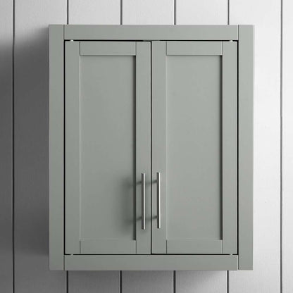 Crosley Furniture - Savannah Wall Cabinet Gray - CF7027-GY veiw 2