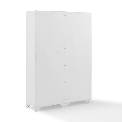 Crosley Furniture - Tara 2 Piece Pantry Set Distressed White - 2 Pantries - KF33005WH veiw 4