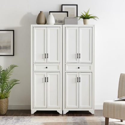 Crosley Furniture - Tara 2 Piece Pantry Set Distressed White - 2 Pantries - KF33005WH veiw 10
