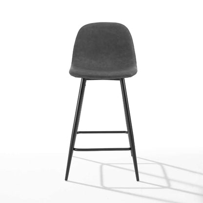 Crosley Furniture - Weston 2Pc Counter Stool Set Distressed Black/Matte Black (Set of 2) - CF501625-BK veiw 4