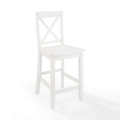 Crosley Furniture - X-Back 2Pc Counter Stool Set White - 2 Stools - CF500424-WH veiw 2