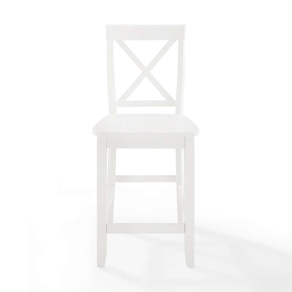 Crosley Furniture - X-Back 2Pc Counter Stool Set White - 2 Stools - CF500424-WH veiw 3