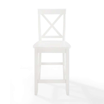 Crosley Furniture - X-Back 2Pc Counter Stool Set White - 2 Stools - CF500424-WH veiw 3