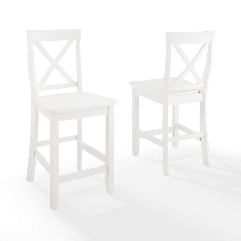 Crosley Furniture - X-Back 2Pc Counter Stool Set White - 2 Stools - CF500424-WH veiw 4