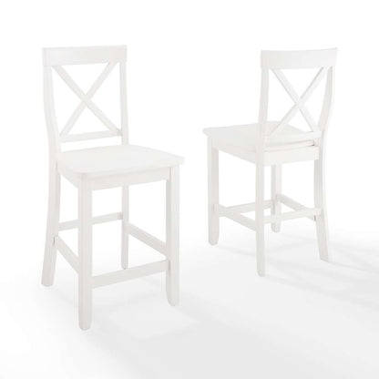 Crosley Furniture - X-Back 2Pc Counter Stool Set White - 2 Stools - CF500424-WH veiw 4