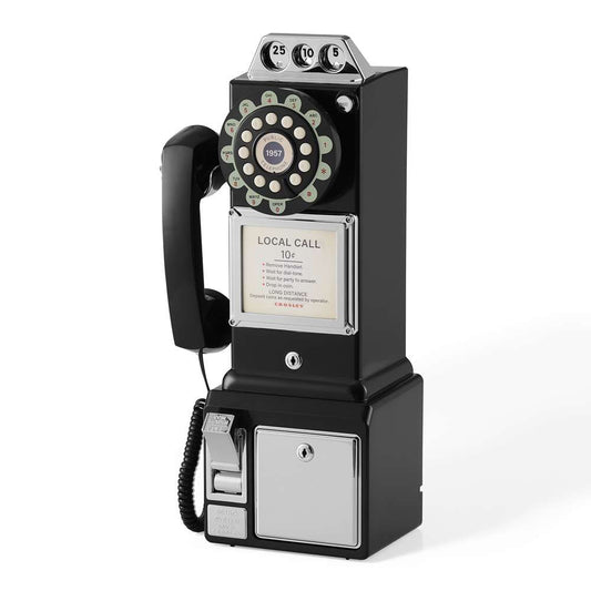 Crosley Radio - 1950S Payphone In Black - CR56-BK veiw 1