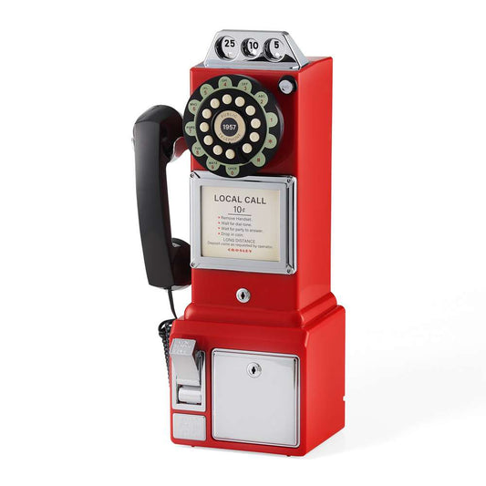 Crosley Radio - 1950S Payphone In Red - CR56-RE veiw 1