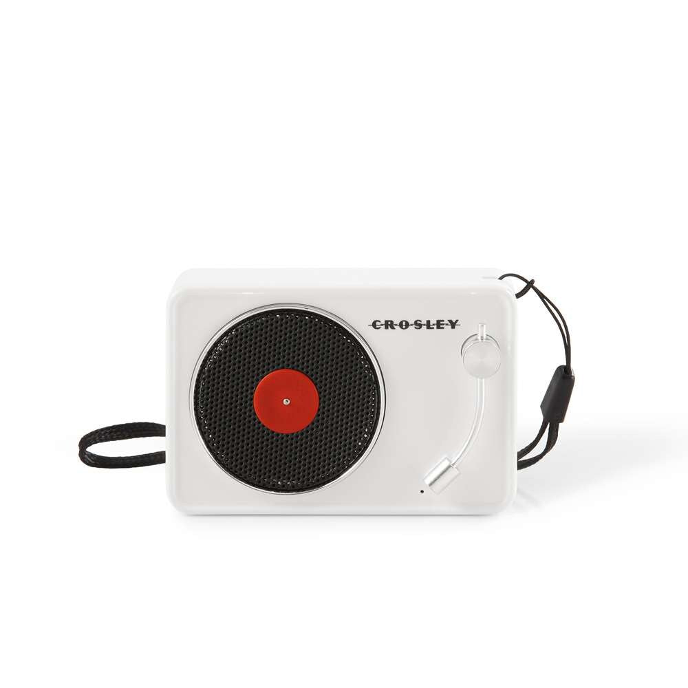 Crosley Radio - Mini Record Player Bluetooth Speaker In White - CR3029A-WH veiw 1