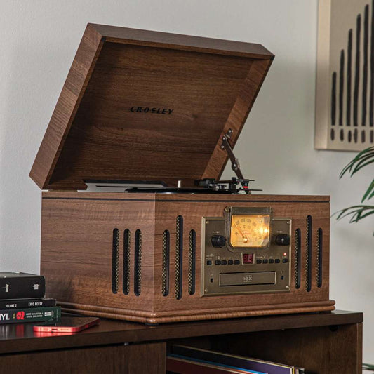 Crosley Radio - Musician 8-In-1 Record Player In Walnut - CR704B-WA veiw 2
