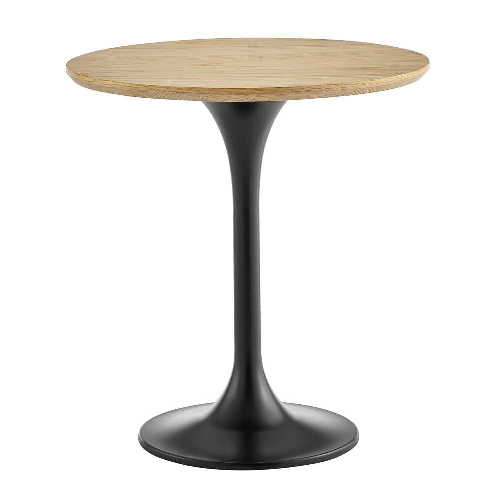Euro Style - Astrid 20in Side Table in American Natural White Oak Veneer Top with Oak Heat Transfer Tulip Steel Base - 90282OAK-KIT veiw 1