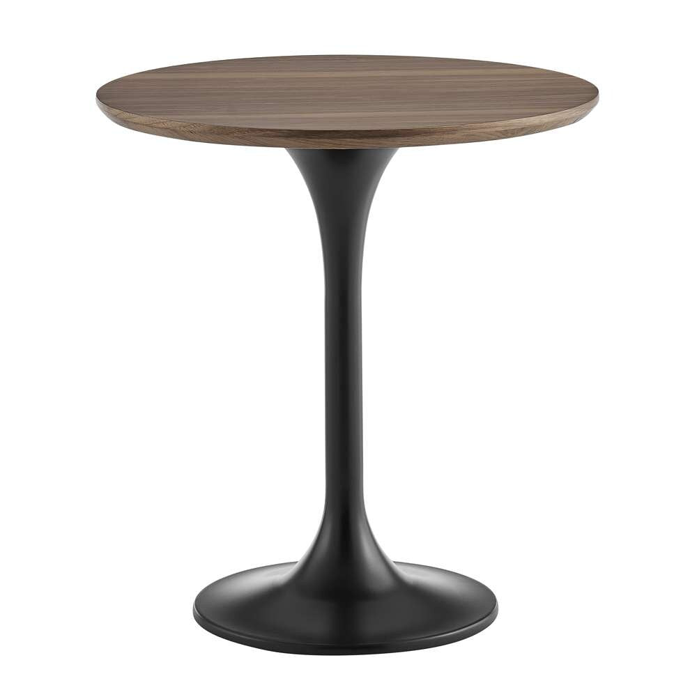 Euro Style - Astrid 20in Side Table in American Walnut Veneer Top with Walnut Heat Transfer Tulip Steel Base - 90282WAL-KIT veiw 1