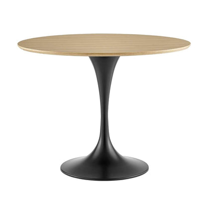Euro Style - Astrid 40in Round Dining Table in American Natural White Oak Veneer Top with Oak Heat Transfer Tulip Steel Base - 90264OAK-KIT veiw 1