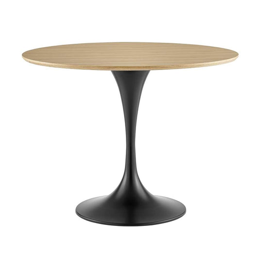 Euro Style - Astrid 40in Round Dining Table in American Natural White Oak Veneer Top with Oak Heat Transfer Tulip Steel Base - 90264OAK-KIT veiw 1