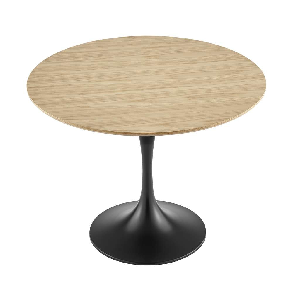 Euro Style - Astrid 40in Round Dining Table in American Natural White Oak Veneer Top with Oak Heat Transfer Tulip Steel Base - 90264OAK-KIT veiw 2