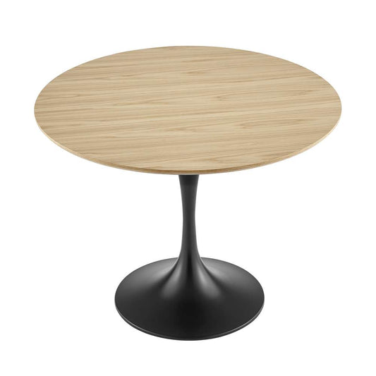 Euro Style - Astrid 40in Round Dining Table in American Natural White Oak Veneer Top with Oak Heat Transfer Tulip Steel Base - 90264OAK-KIT veiw 2