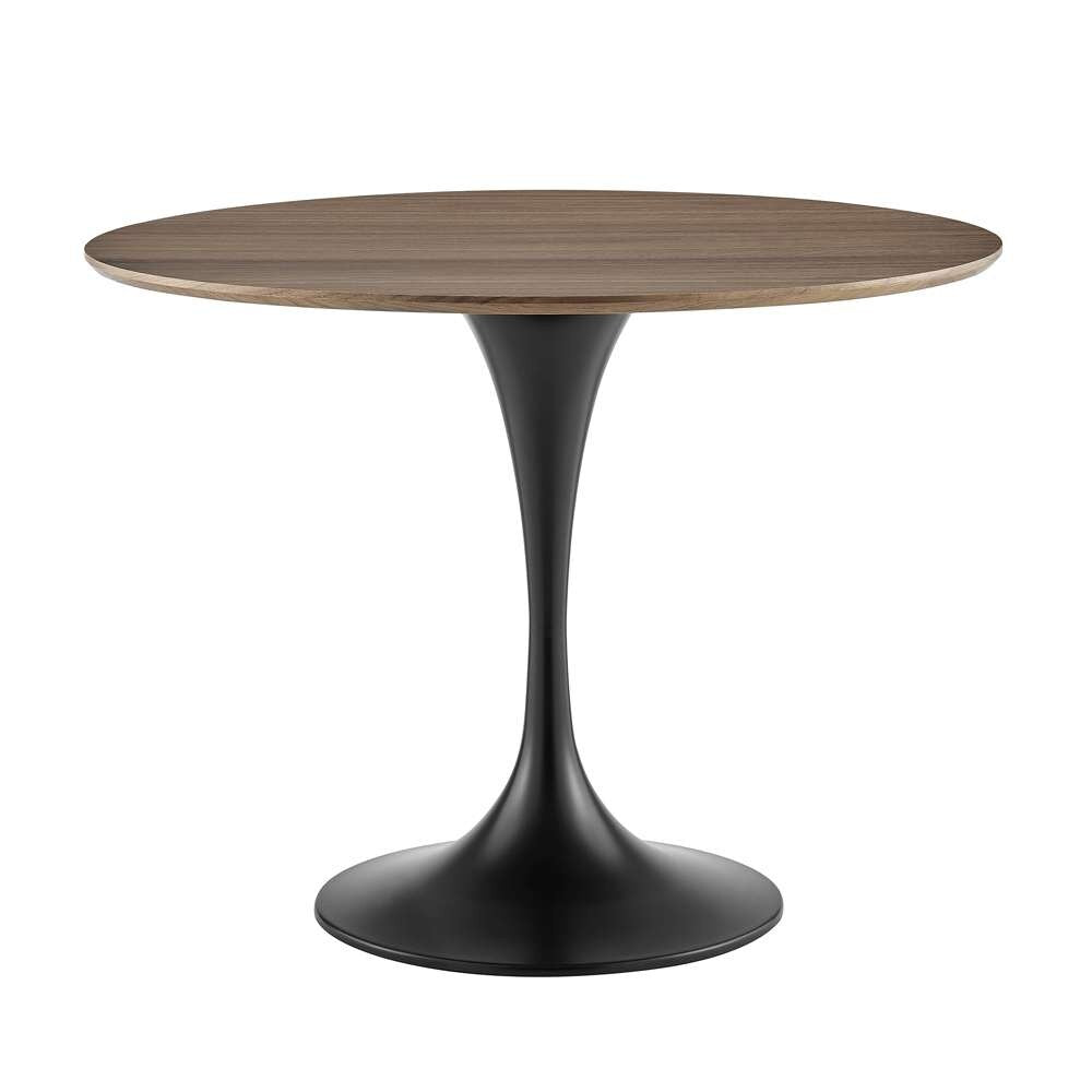 Euro Style - Astrid 40in Round Dining Table in American Walnut Veneer Top with Walnut Heat Transfer Tulip Steel Base - 90264WAL-KIT veiw 1