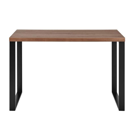 Euro Style - Dillon 48in Desk in American Walnut Veneer with Matte Black Steel Base - 90481-WAL veiw 1