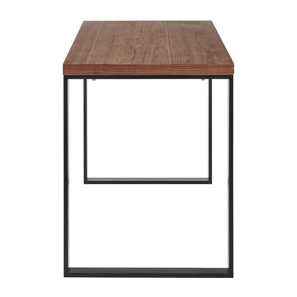 Euro Style - Dillon 48in Desk in American Walnut Veneer with Matte Black Steel Base - 90481-WAL veiw 3