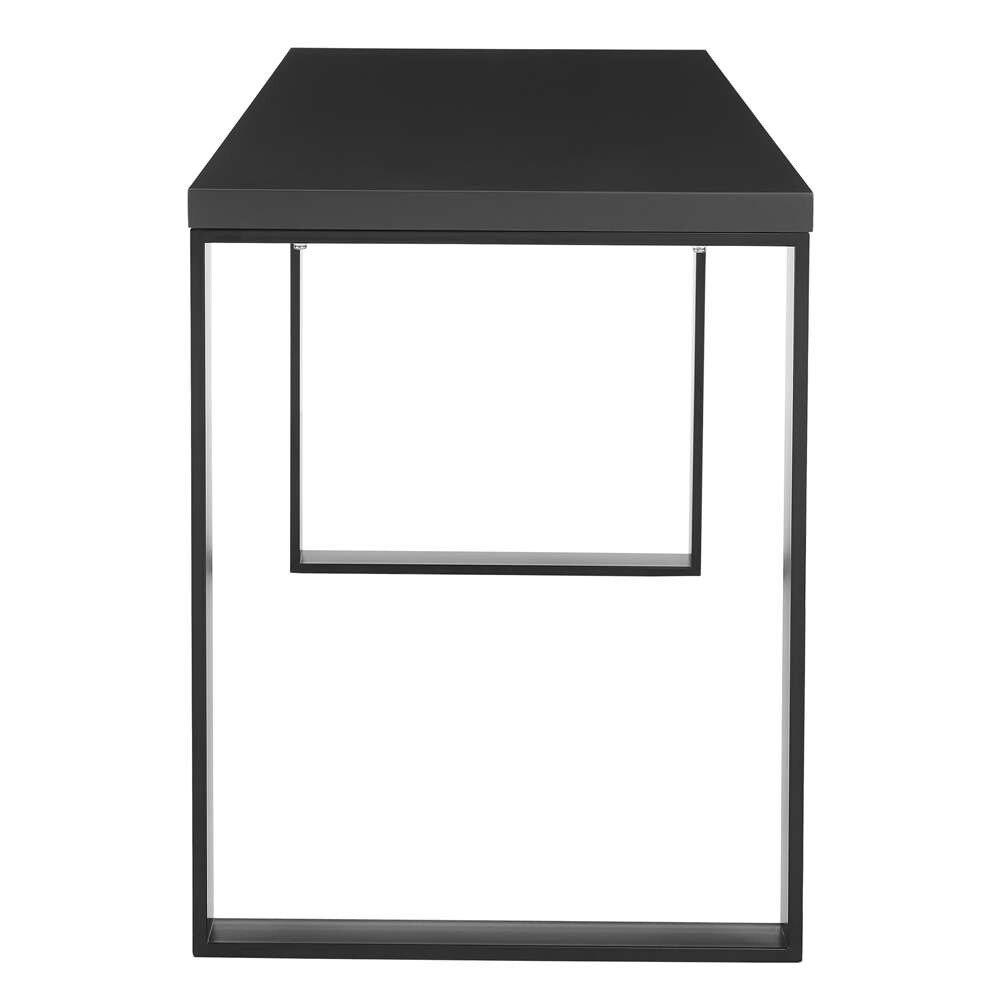 Euro Style - Dillon 48in Desk in Matte Anthracite with Matte Black Steel Base - 90481-ANT veiw 4