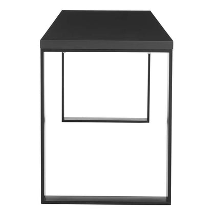Euro Style - Dillon 48in Desk in Matte Anthracite with Matte Black Steel Base - 90481-ANT veiw 4