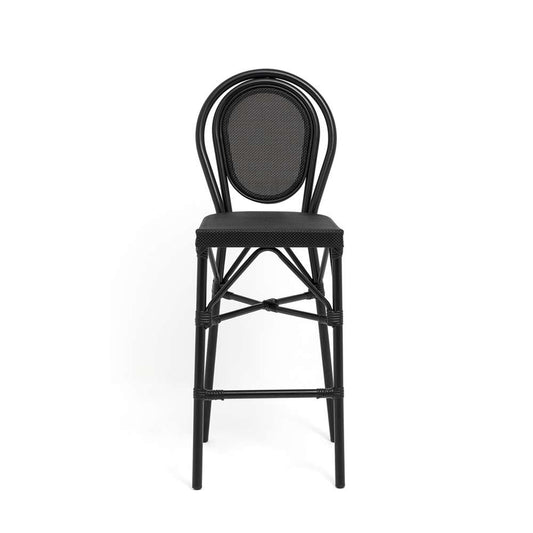 Euro Style - Erlend Bar Stool in Black Textylene Mesh with Black Frame - 90393-BLK veiw 1