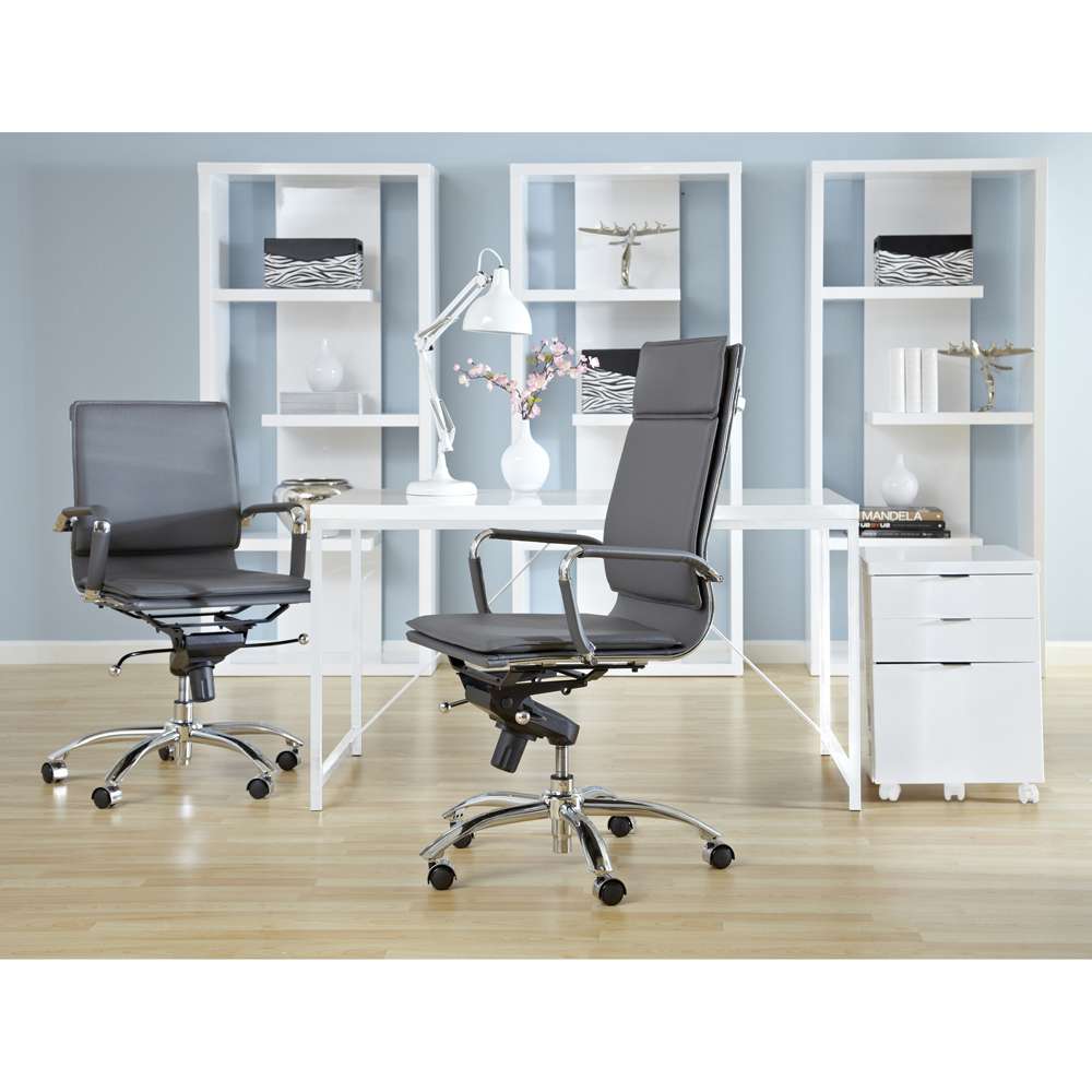 Euro Style - Gilbert Desk in White with White Frame - 23533-WHT_CLOSEOUT veiw 4