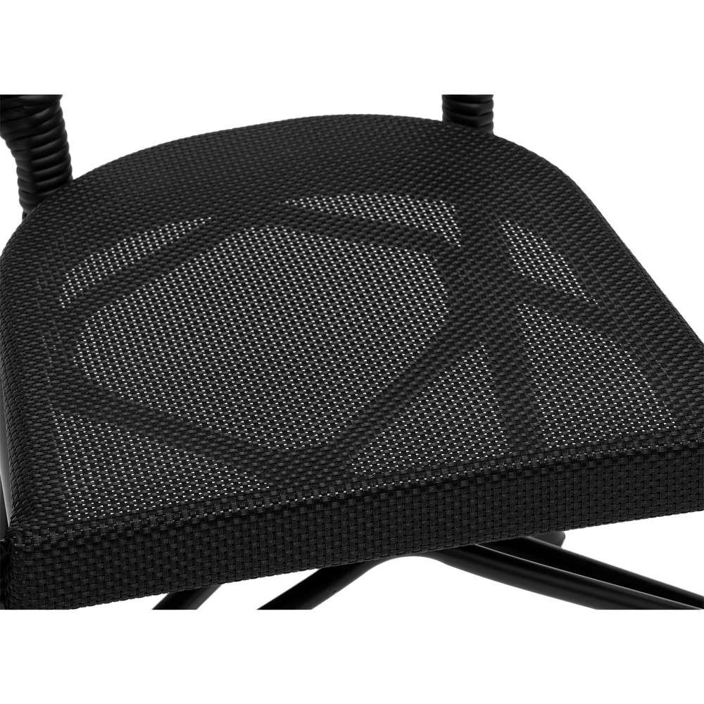 Euro Style - Ivan Stacking Armchair in Black Textylene Mesh with Black Frame (Set of 2) - 90580-BLK veiw 8