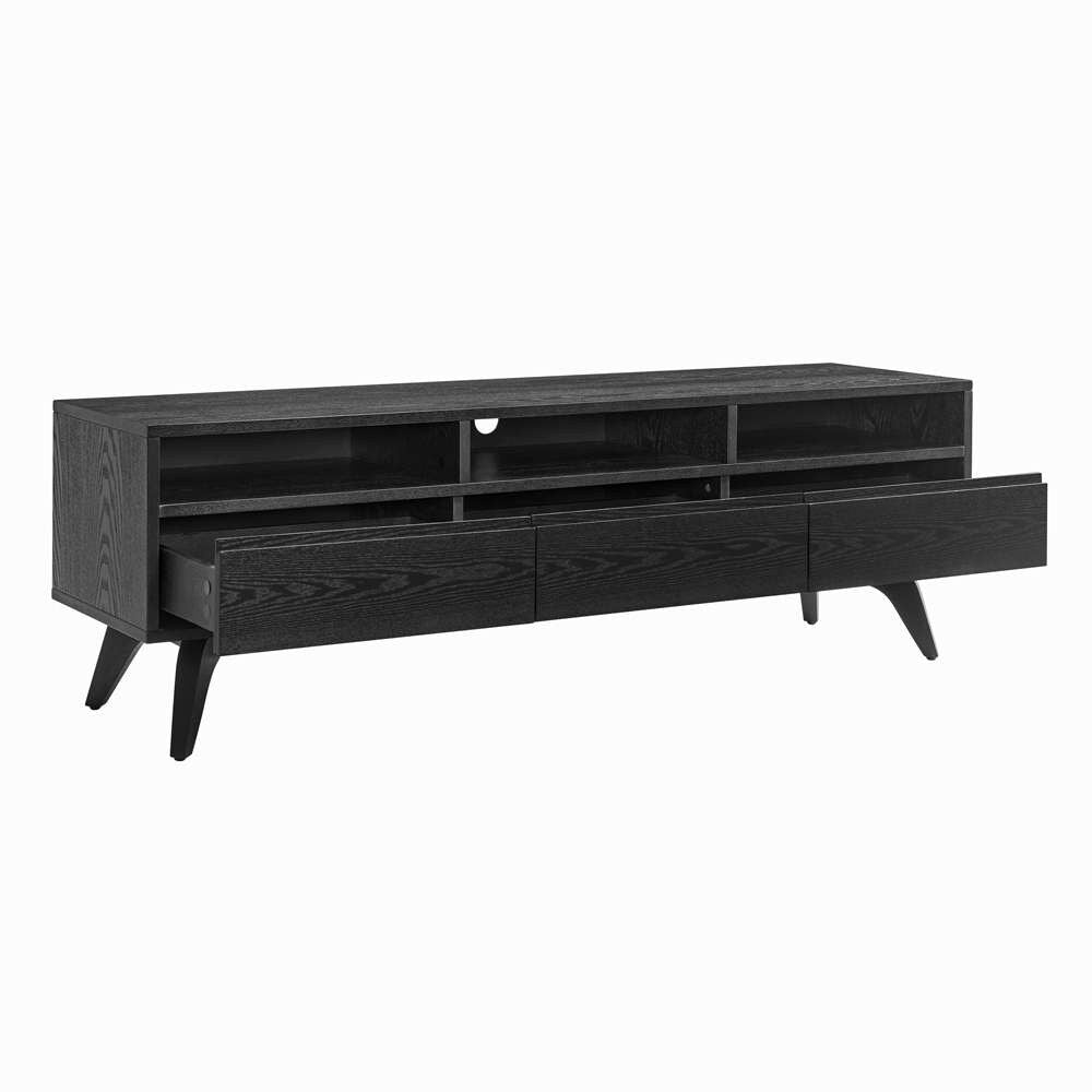 Euro Style - Lawrence 63in Media Stand in Black Stained Ash - 38930-BLK veiw 3